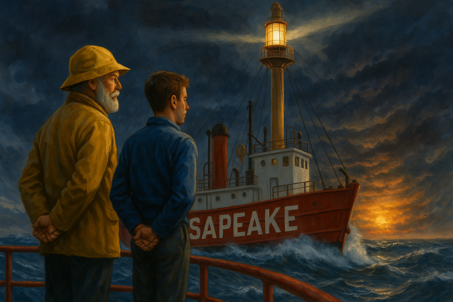 Dreams: The Lightship and My Father. Photo by Jeff McLain and ChatGPT.